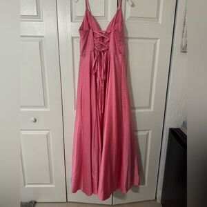 Pink rhinestone prom dress size 16